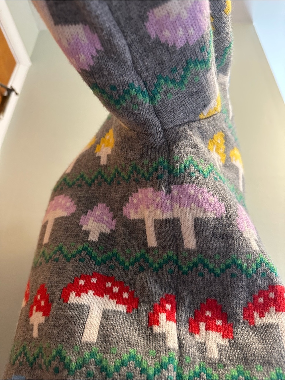 Boden Mushroom Print Edie Fair Isle Jumper - Picture 7 of 12